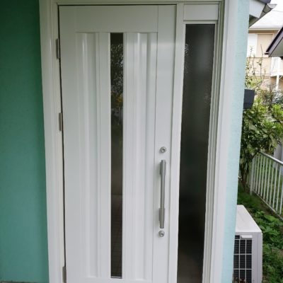 玄関リフォーム　ドア　S03Pアルミタイプ｜茨城つくばエリアの玄関ドア施工事例
