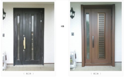 玄関リフォーム　ドア　S12P彩風タイプ
